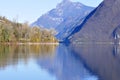 Autumn colors - Panorama of Lake Idro in autumn - Brescia - Ital