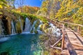 Autumn colors of Plitvice lakes national park Royalty Free Stock Photo