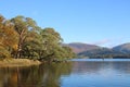 Autumn colors reflected in Derwentwater, Cumbria Royalty Free Stock Photo