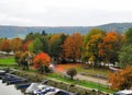 Autumn Colors At The River Side In Lohr Am Main In Hesse Germany Royalty Free Stock Photo