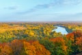 Autumn colors of the Ufa river valley in the city of Ufa.Bashkortostan.Russia Royalty Free Stock Photo