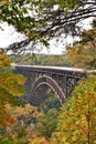 Autumn Colors With View of Bridge Over the New River Gorge Royalty Free Stock Photo