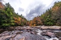 Autumn colors on a wild river in the Appalachian mountains of Maryland