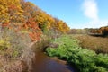 Autumn Colours along Grindstone Creek, Ontario Royalty Free Stock Photo