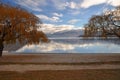 The Autumn Colours of lake Wanaka, New Zealand Royalty Free Stock Photo