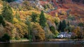 Autumn colours at Loch Ard, Scotland Royalty Free Stock Photo