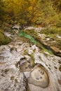 Autumn colours in the Mostnica Gorge in Slovenia