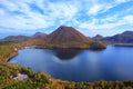 Autumn colours of Mountain and lake