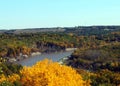 Autumn colours overlooking the Assiniboine River Valley Royalty Free Stock Photo