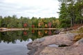 Autumn colours in Silent Lake Royalty Free Stock Photo