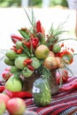 Autumn concept with variety of seasonal vegetables on display Royalty Free Stock Photo