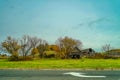 Autumn Country Road, October, New Jersey USA. Royalty Free Stock Photo