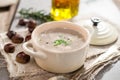 Autumn creamy chestnut soup Royalty Free Stock Photo