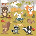 Autumn critters vector artwork