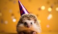 Autumn cute bubble colorful birthday happy hedgehog mammal animal nature wildlife prickly