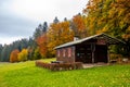 An autumn cycle tour through the Thuringian Forest on the Mommelstein cycle path between Schmalkalden and Brotterode - Thuringia Royalty Free Stock Photo