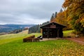 An autumn cycle tour through the Thuringian Forest on the Mommelstein cycle path between Schmalkalden and Brotterode - Thuringia Royalty Free Stock Photo
