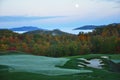 Autumn Dawn Mountain Golf Course Royalty Free Stock Photo