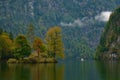 Autumn at the lake and moutains of SchÃ¶nau am KÃ¶nigssee in Germany Royalty Free Stock Photo