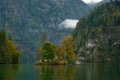Autumn at the lake and moutains of SchÃ¶nau am KÃ¶nigssee in Germany