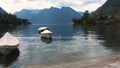 An autumn day on Lake Como, calm and tranquility surrounded by nature.travel Italy.