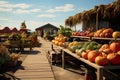 autumn day at the local farm market, where you\'ll find an abundance of fresh produce, colorful vegetables