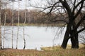 Autumn day in a Moscow park, Russia Royalty Free Stock Photo