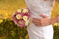 Autumn days in stock wedding Royalty Free Stock Photo