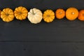 Autumn decorative pumpkins background