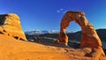 Autumn at Delicate Arch, Arches National Park, Utah, USA Royalty Free Stock Photo