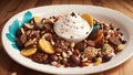 Autumn Delights Celebrating National Trail Mix Day with a Colorful Bowl of Goodness.AI Generated