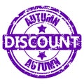 Autumn discount rubber stamp isolata on white Royalty Free Stock Photo