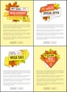 Autumn Discount Special Offer Promo Price Posters Royalty Free Stock Photo