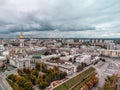 Autumn Dormition Cathedral, Kharkiv city aerial