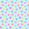 Candy Hearts Seamless Pattern Royalty Free Stock Photo