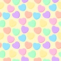 Candy Hearts Seamless Pattern Royalty Free Stock Photo