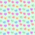 Candy Hearts Seamless Pattern