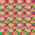 Kente Cloth Seamless Pattern Royalty Free Stock Photo