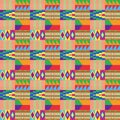 Kente Cloth Seamless Pattern Royalty Free Stock Photo