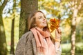 Autumn dreams concept. Beautiful autumn woman Royalty Free Stock Photo