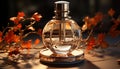 Autumn elegance Nature beauty in a bottle, a scented celebration generated by AI