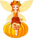 Autumn fairy girl