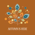 Autumn or fall background with foliage leaves on