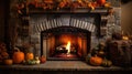 autumn fall fireplace