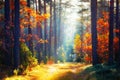 Autumn. Fall forest landscape Royalty Free Stock Photo