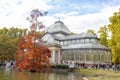 Autumn. Fall. Autumn landscape. Autumn colors. Palacio de Cristal. Madrid. El Retiro Park.