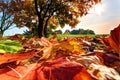 Autumn, fall landscape in park Royalty Free Stock Photo