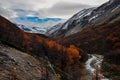 Autumn / Fall in Parque Nacional Torres del Paine, Chile Royalty Free Stock Photo