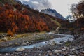 Autumn / Fall in Parque Nacional Torres del Paine, Chile Royalty Free Stock Photo