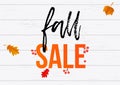 Autumn fall sale shopping discount vector poster maple leaf web banner Royalty Free Stock Photo